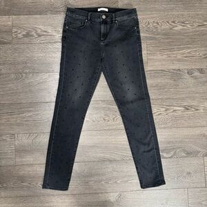 LOFT Modern Skinny Polka Dot Jeans Size 27 4